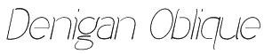Denigan Oblique Font