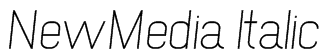 NewMedia Italic Font