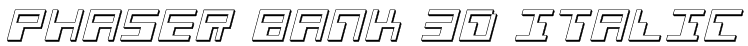 Phaser Bank 3D Italic Font