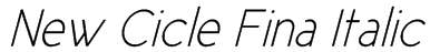 New Cicle Fina Italic Font