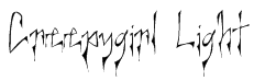 Creepygirl Light Font