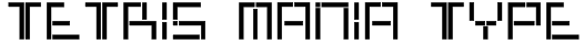 Tetris Mania Type Font