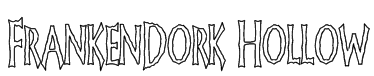 FrankenDork Hollow Font
