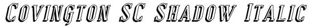 Covington SC Shadow Italic Font