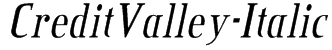 CreditValley-Italic Font