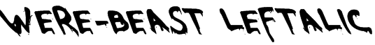 Were-Beast Leftalic Font