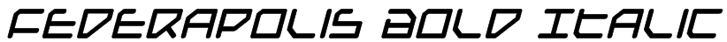 Federapolis Bold Italic Font
