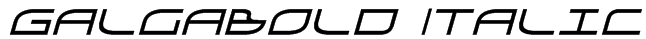 GalgaBold Italic Font