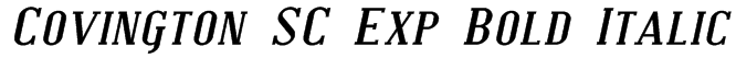 Covington SC Exp Bold Italic Font
