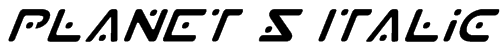 Planet S Italic Font