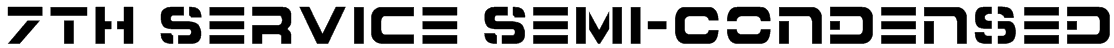7th Service Semi-Condensed Font