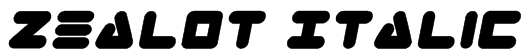 Zealot Italic Font