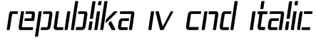 Republika IV Cnd Italic Font