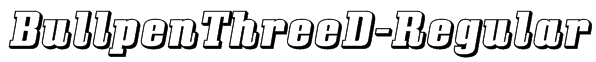 BullpenThreeD-Regular Font