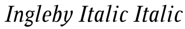 Ingleby Italic Italic Font