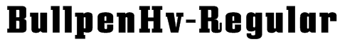 BullpenHv-Regular Font