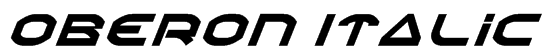 Oberon Italic Font