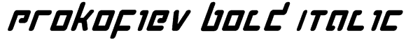 Prokofiev Bold Italic Font