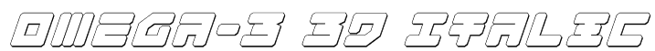 Omega-3 3D Italic Font