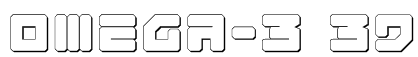 Omega-3 3D Font