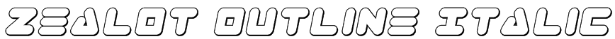 Zealot Outline Italic Font