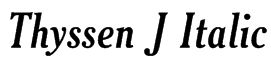 Thyssen J Italic Font