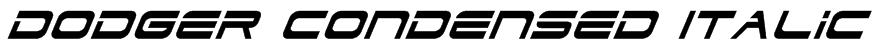 Dodger Condensed Italic Font