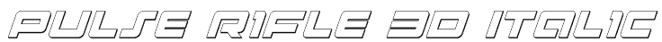 Pulse Rifle 3D Italic Font