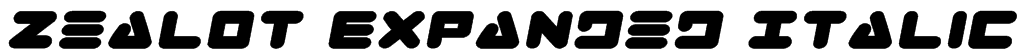 Zealot Expanded Italic Font
