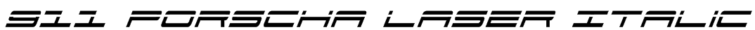 911 Porscha Laser Italic Font