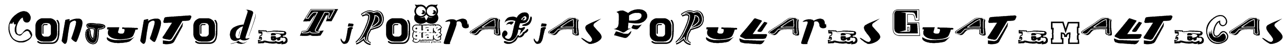 Conjunto de Tipografias Populares Guatemaltecas Font