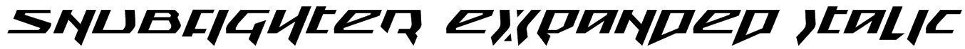 Snubfighter Expanded Italic Font