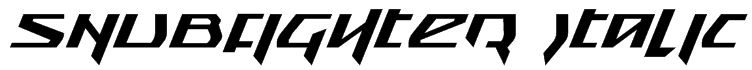 Snubfighter Italic Font