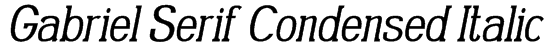 Gabriel Serif Condensed Italic Font