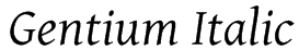 Gentium Italic Font