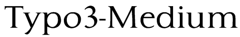Typo3-Medium Font