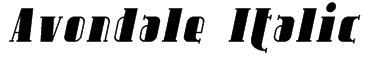 Avondale Italic Font