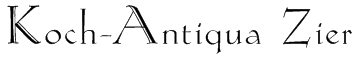 Koch-Antiqua Zier Font