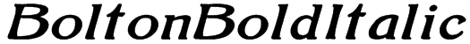 BoltonBoldItalic Font