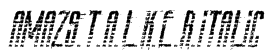 AmazS.T.A.L.K.E.R.Italic Font