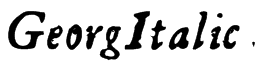 GeorgItalic Font