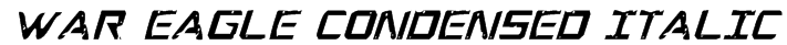 War Eagle Condensed Italic Font