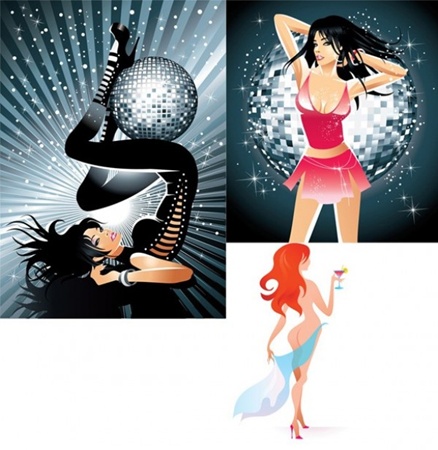 creative,design,download,graphic,illustrator,original,set,vector,web,party,unique,vectors,disco,quality,sexy girls,girls,stylish,fresh,high quality,disco ball,charming vector