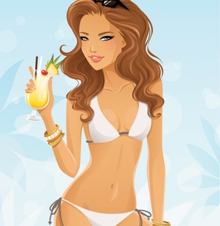 cocktail,creative,design,download,elements,eps,graphic,illustration,illustrator,new,original,vector,web,detailed,interface,girl,unique,vectors,sexy,bikini,quality,stylish,fresh,high quality,ui elements,hires,bathing suit,pretty girl,summer girl vector