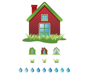 glossy,house,vector,drop,water,grass,vectors,icon,icons,ecology vector
