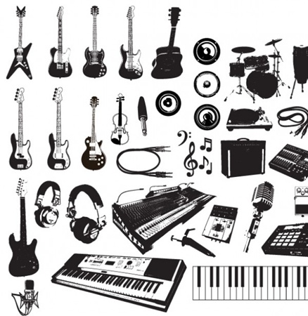 guitar,illustration,illustrator,instrument,music,note,object,play,sound,studio,symbol,shape,rock,song,treble,party,retro,piano,scroll,vectors,icons,musical,jazz,string,harp,orchestra,ornate,folk,music instruments,panpipes,sax vector