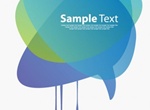 Layered Blue Vector Speech Bubble Graphic