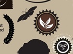 Coffee And Silhouette Elements Vector Set
