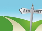 Two Ways Left Right Sign Vector