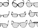 9 Eyeglasses And Sunglasses Vector Set